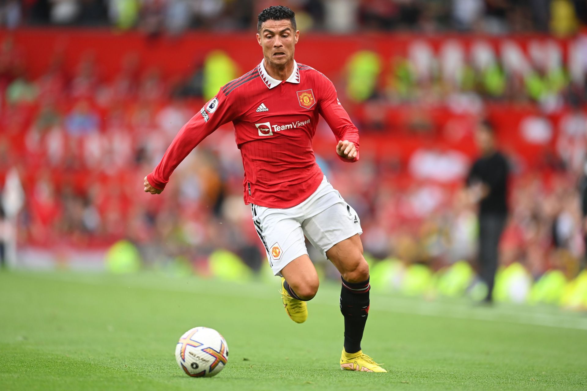 Cristiano Ronaldo in action against Arsenal