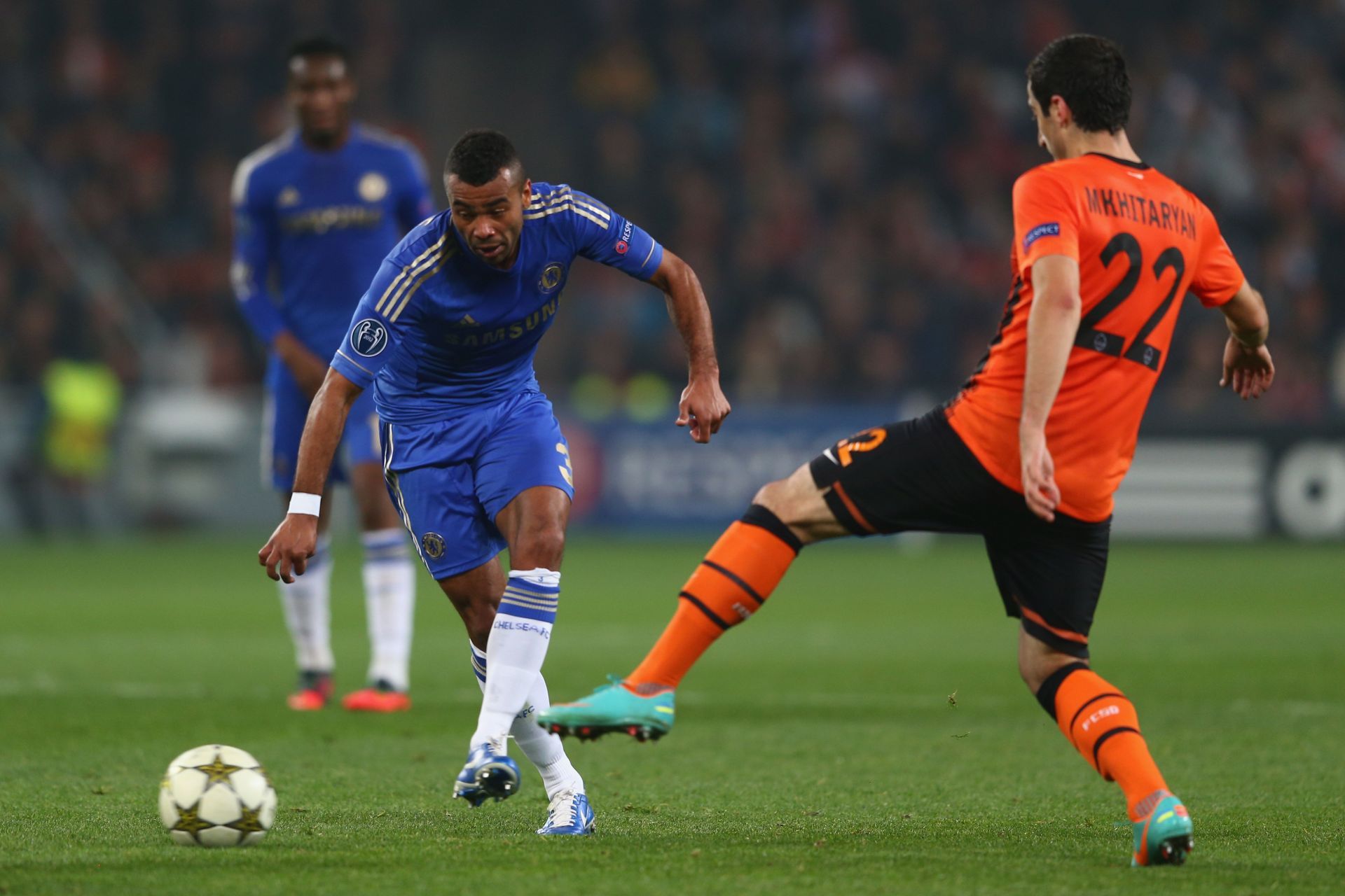 Ashley Cole in action for the Blues versus Shakhtar Donetsk back in 2012.