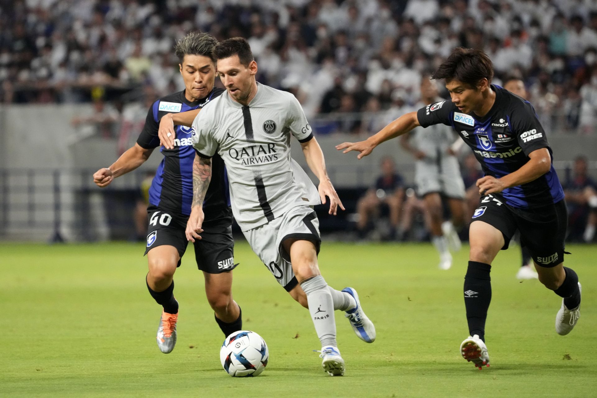 Former Barcelona superstar Lionel Messi in action for PSG.