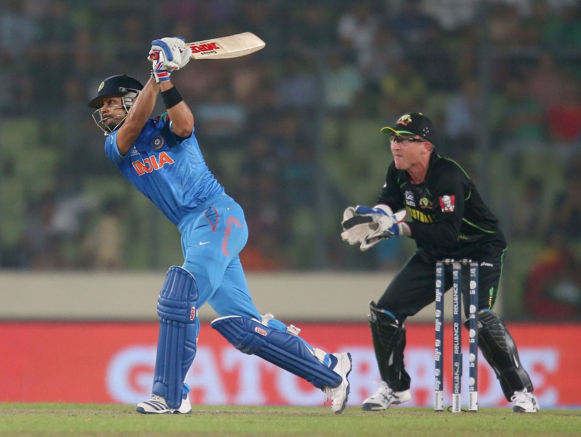 The 33-year-old has scored most runs in India-Australia T20Is. Pic: Getty Images
