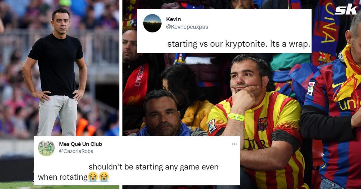 Barcelona fans are not pleased to see Gerard Pique in the starting XI today