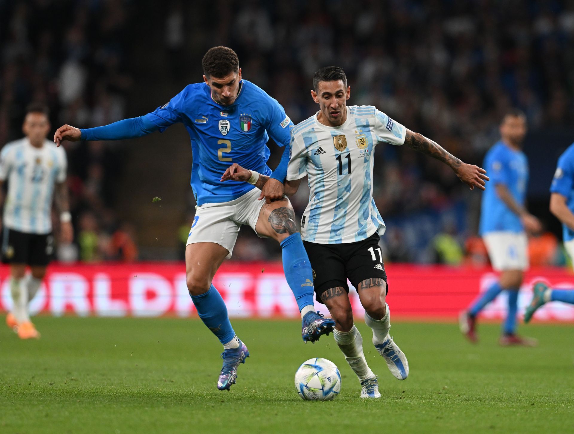 Di Maria in action vs Italy - Finalissima 2022