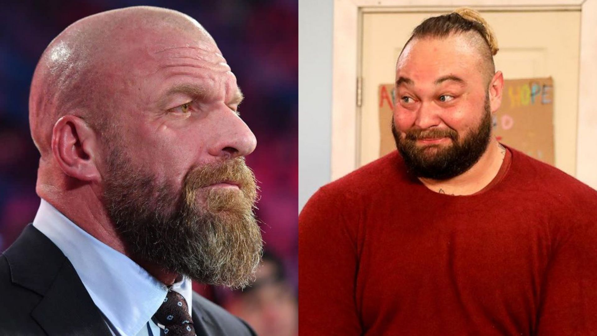 Triple H (left); Bray Wyatt (right)