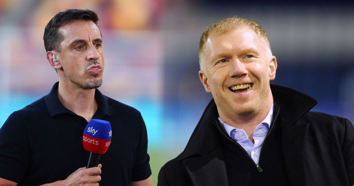 Scholes aim playful dig at former teammate Neville