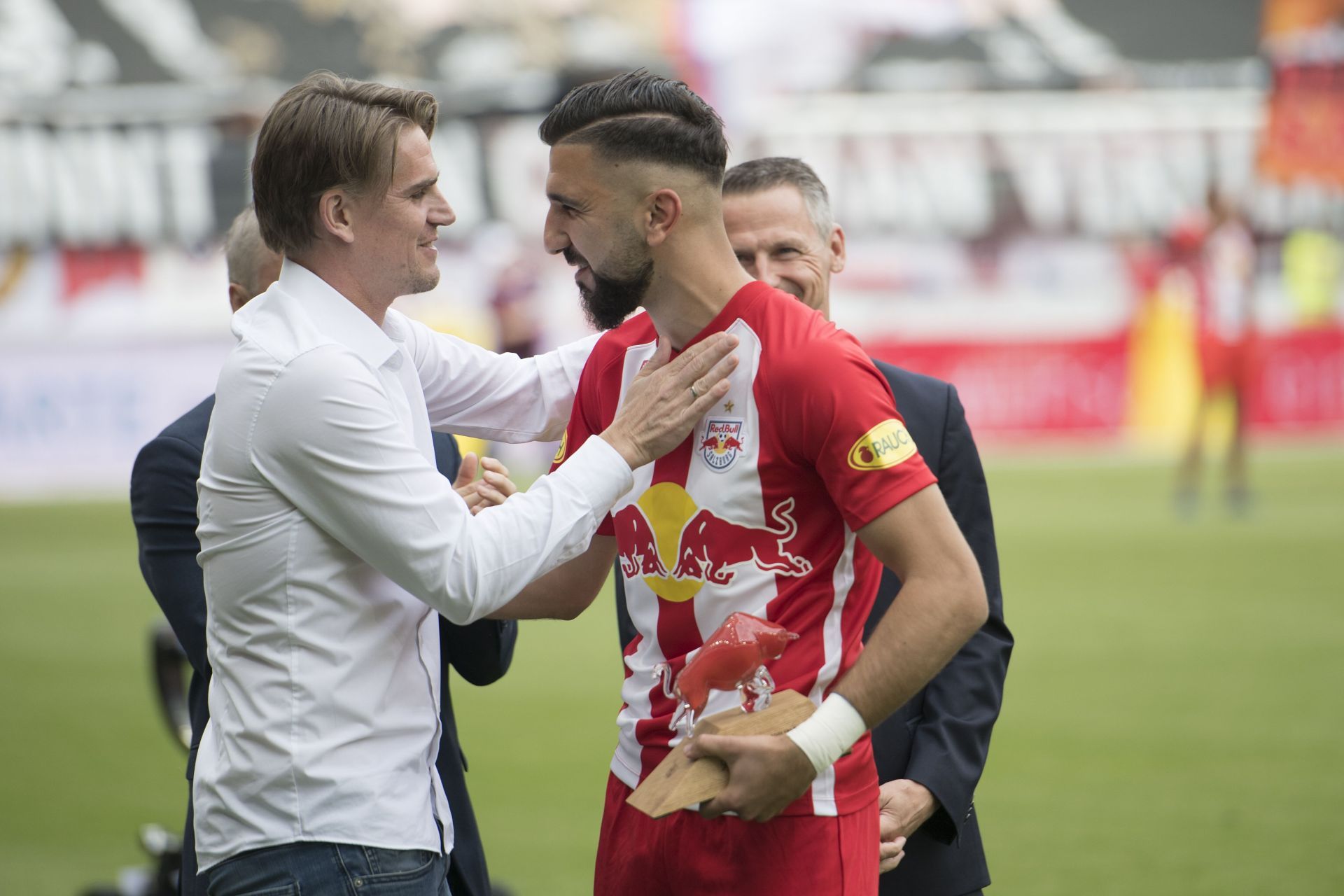 Christoph Freund (Left) alongside Munas Dabbur (right) Luis Campos (Source: Twitter)