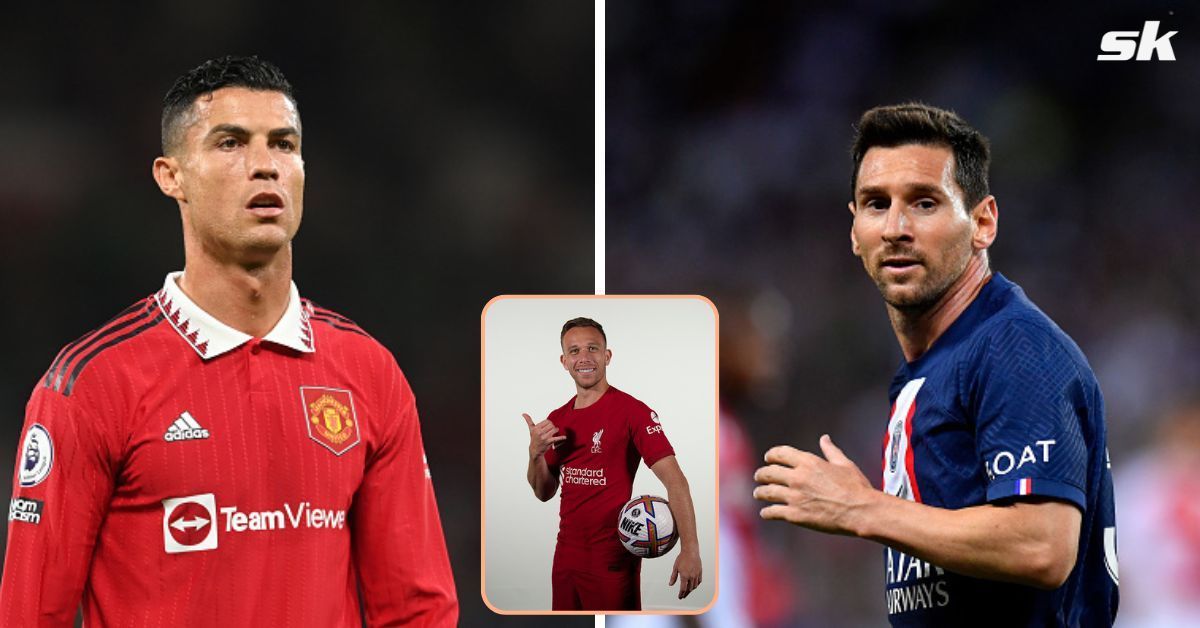Liverpool midfielder Arthur Melo sheds light on his time with Cristiano Ronaldo and Lionel Messi