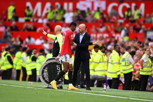 Marcus Rashford and Erik ten Hag