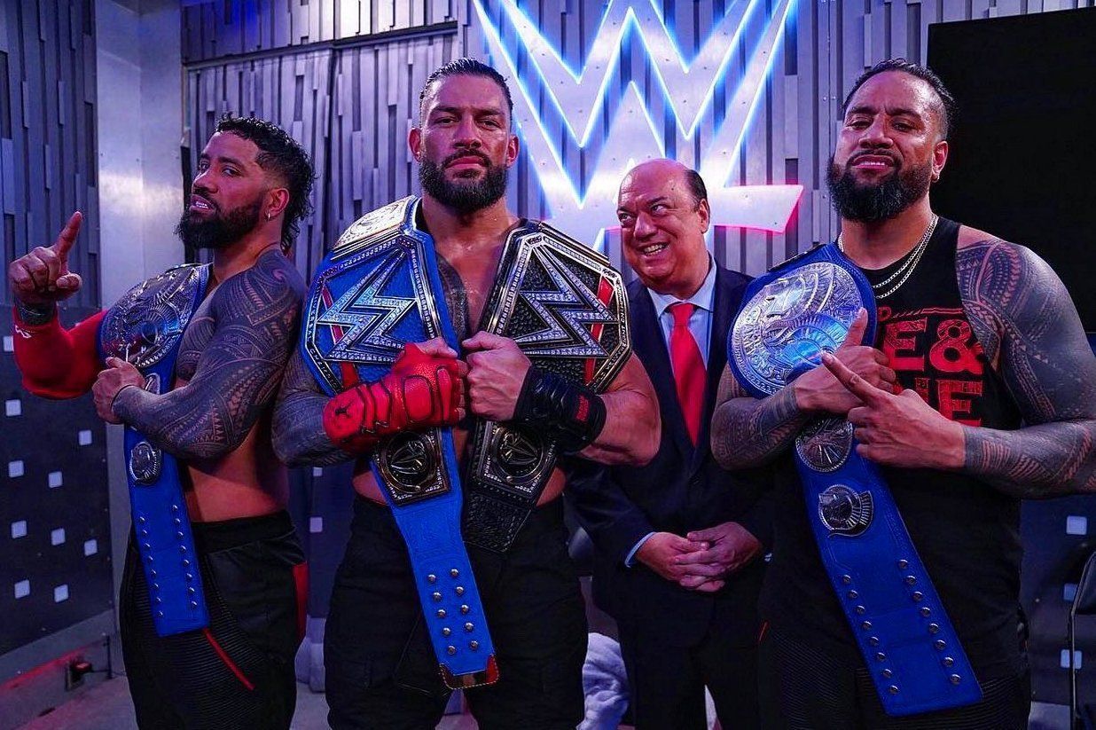 The Usos and Roman Reigns of The Bloodline