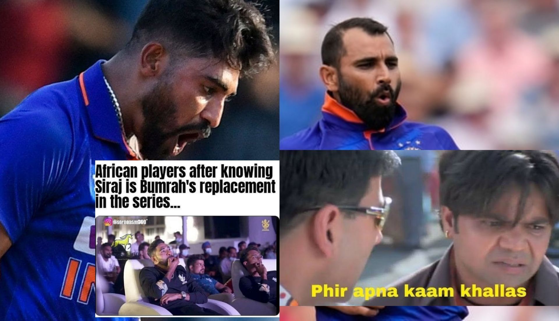 Fans react after Siraj replaces Jasprit Bumrah in the Indian squad for the current South Africa series