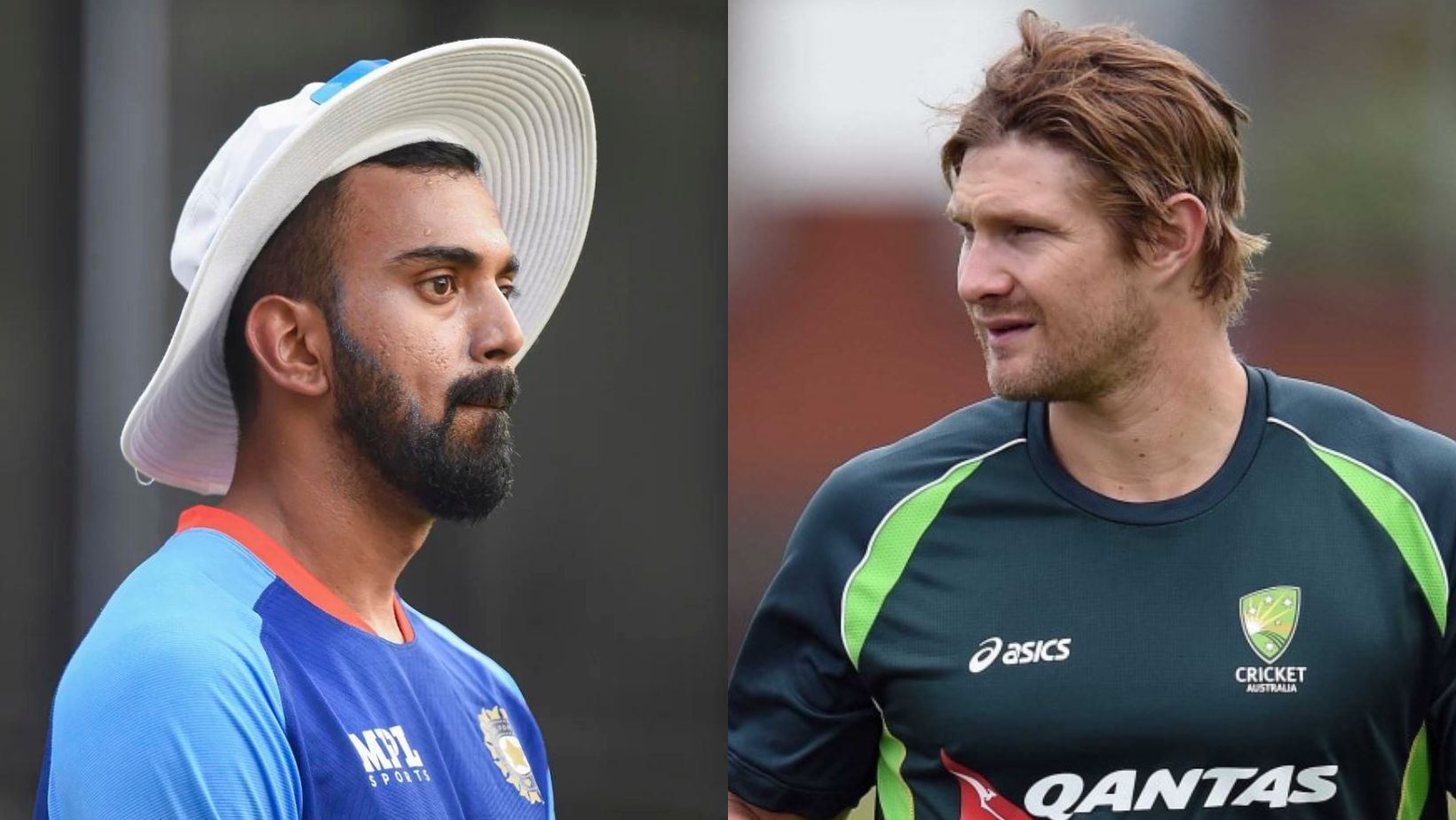 KL Rahul (L) and Shane Watson. 