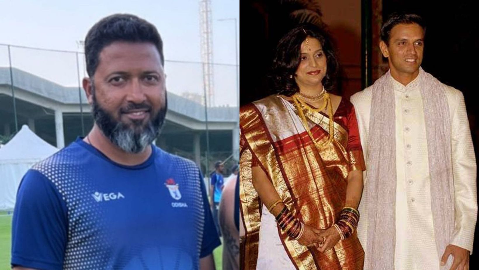 Wasim Jaffer, Vijeta Pendharkar and Rahul Dravid.