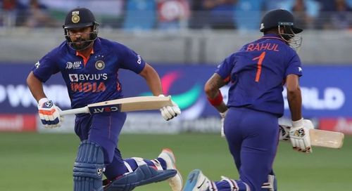 Rohit Sharma and KL Rahul were aggressive from the word go. [P/C: Twitter]