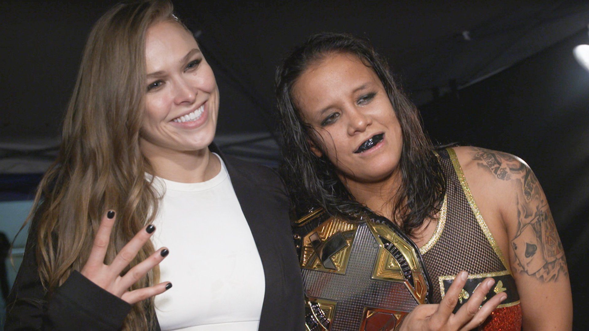 Ronda Rousey and Shayna Baszler