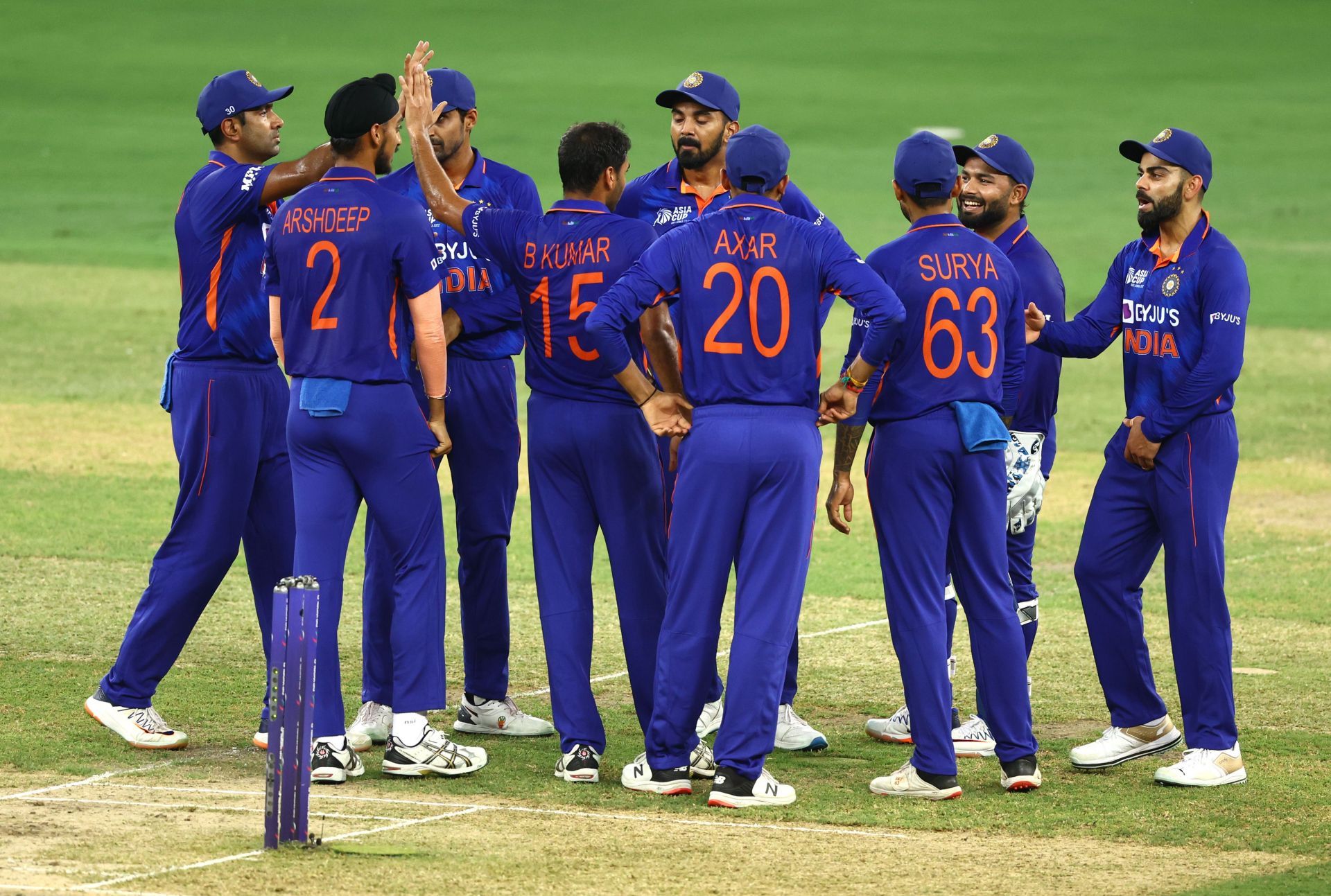 Team India during the Asia Cup. Pic: Getty Images