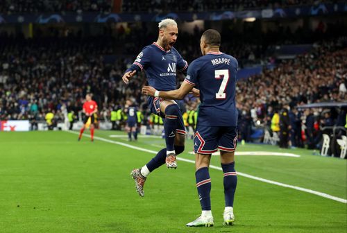 PSG stars Kylian Mbappe and Neymar.