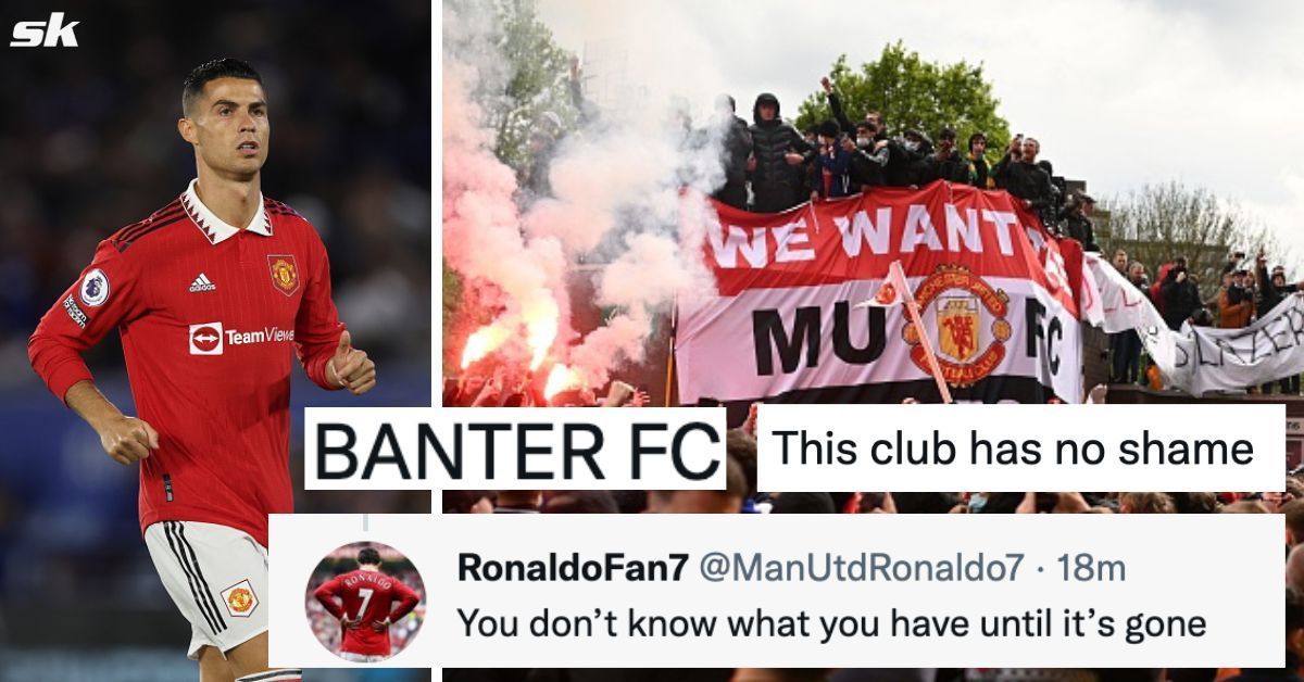 Manchester United fans react furiously as Cristiano Ronaldo is benched for Arsenal clash.