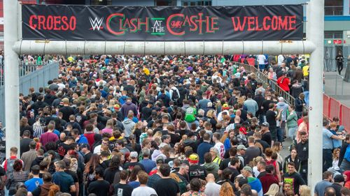 Fans entering the stadium ahead of Clash at the Castle