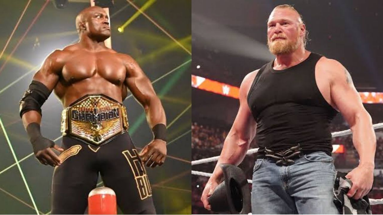 WWE यूएस चैंपियन बॉबी लैश्ले और ब्रॉक लैसनर 