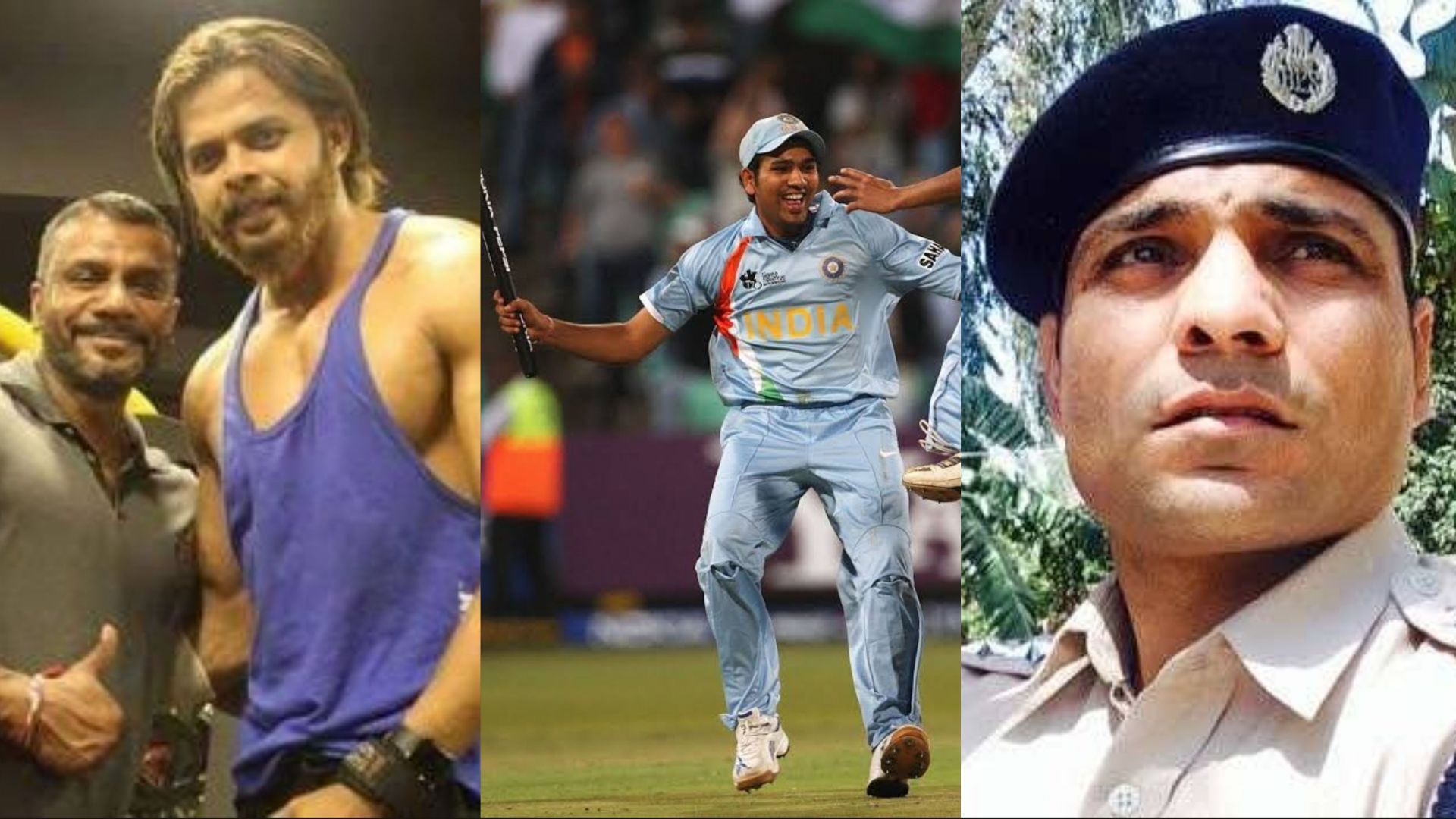 Sreesanth, Rohit Sharma and Joginder Sharma