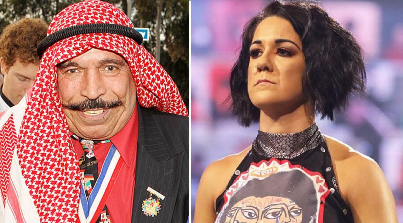 The Iron Sheik (left); Bayley (right)