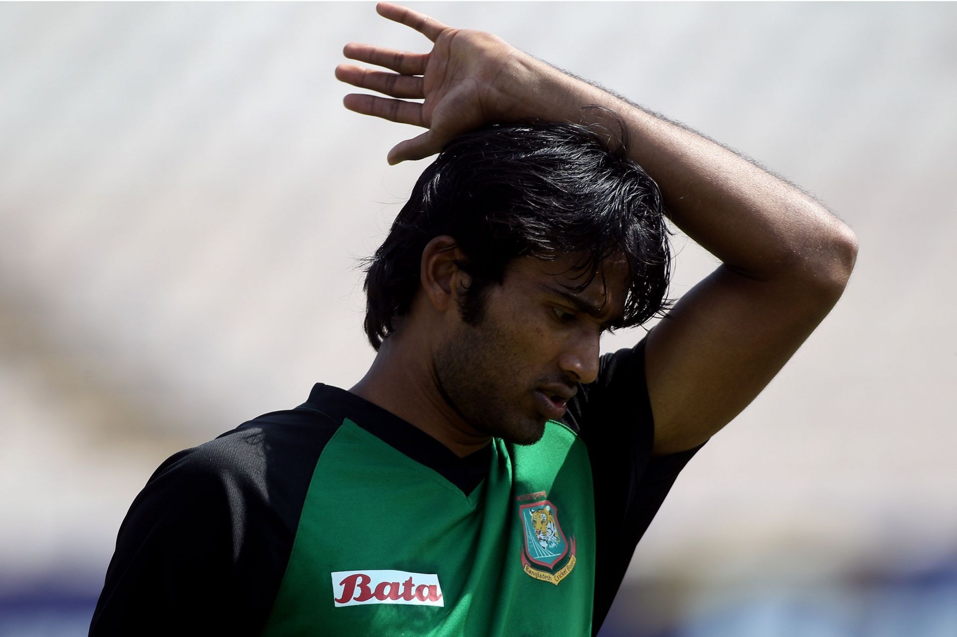 Shahadat Hossain at a Bangladesh nets session. (Image: Getty)