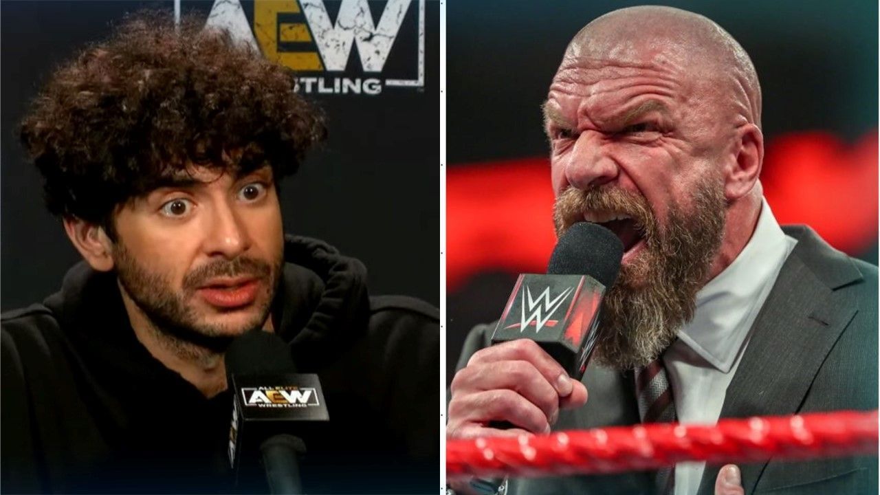 Tony Khan (L) and Triple H (R)