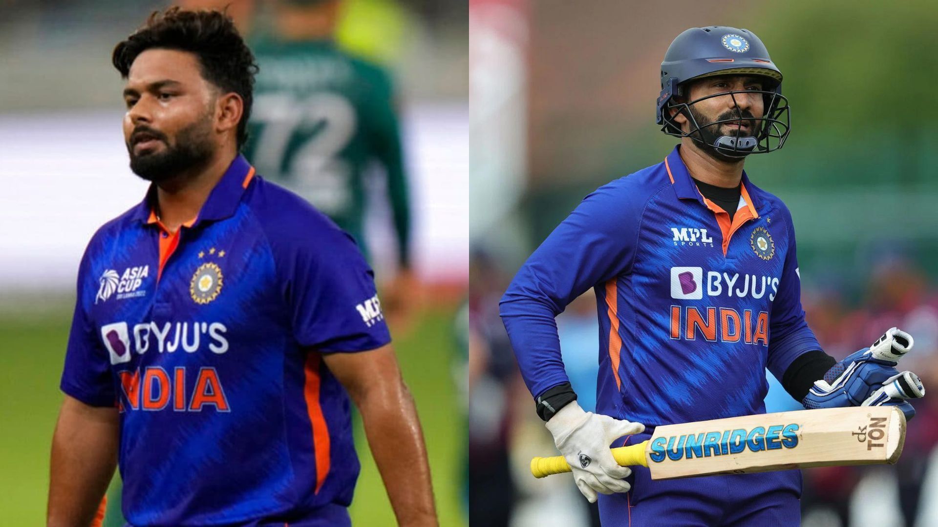 Rishabh Pant (L) and Dinesh Karthik (P.C.:Twitter)