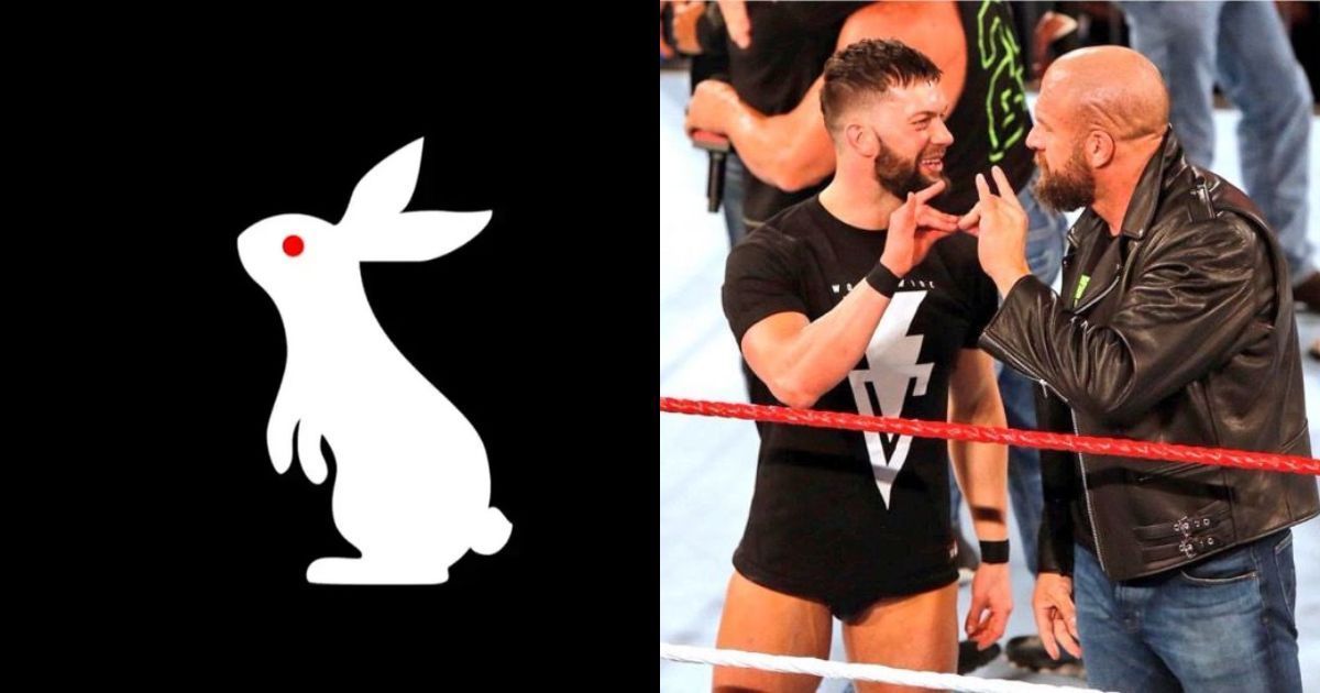 The White Rabbit, Finn Balor, and Triple H.