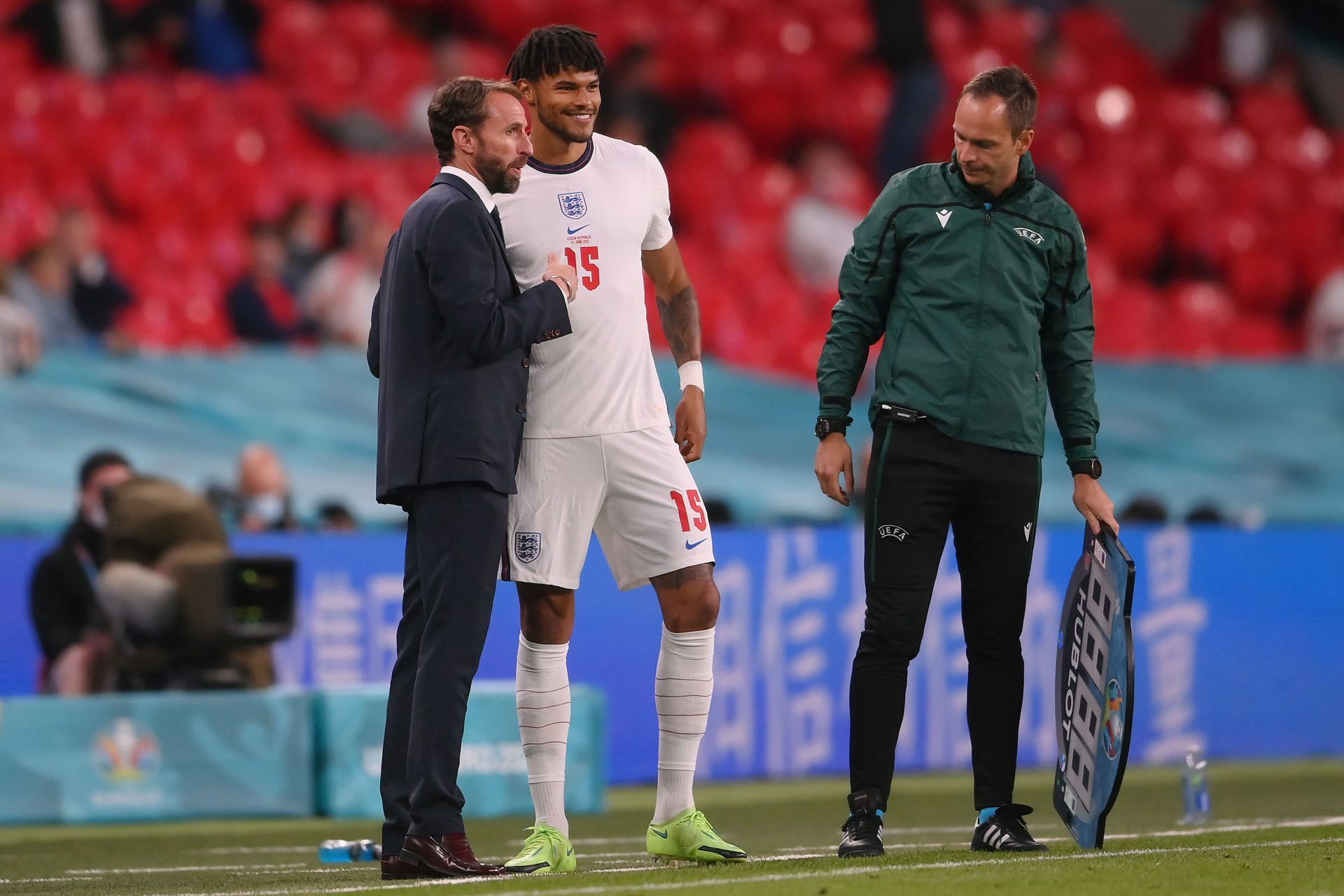 Tyrone Mings in action against the Czech Republic