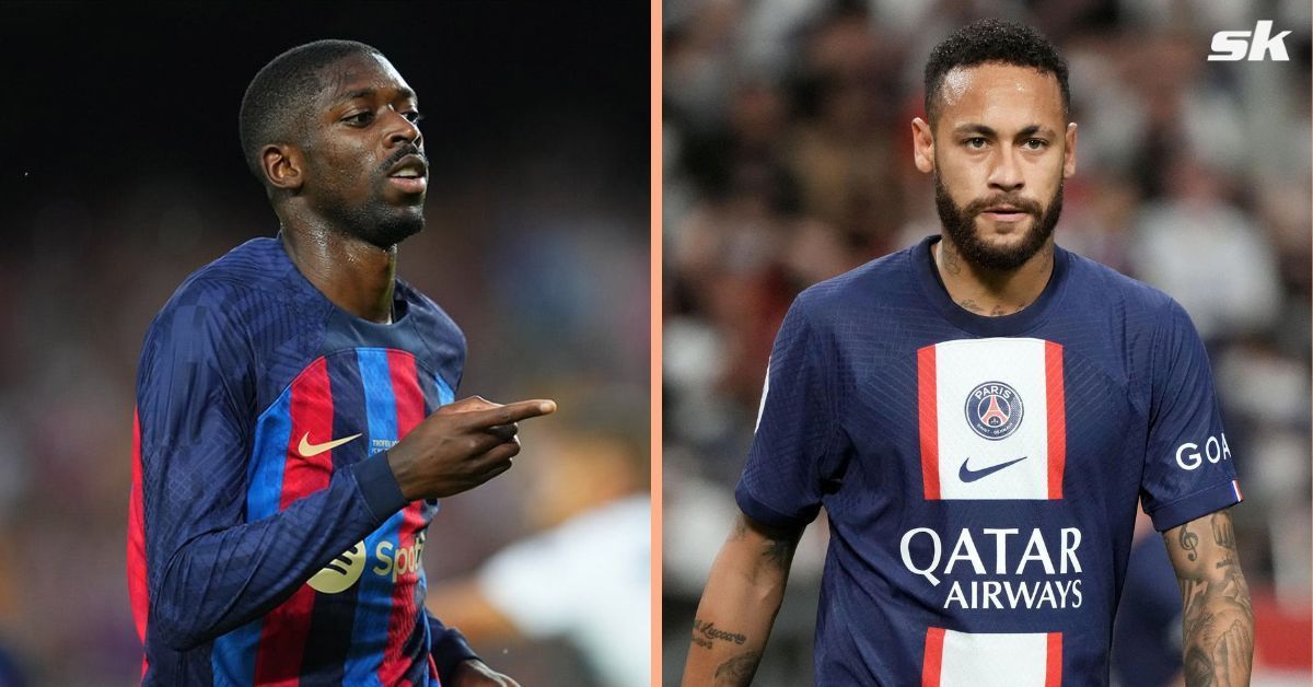 Ousmane Dembele (left) and Neymar Jr. (right)