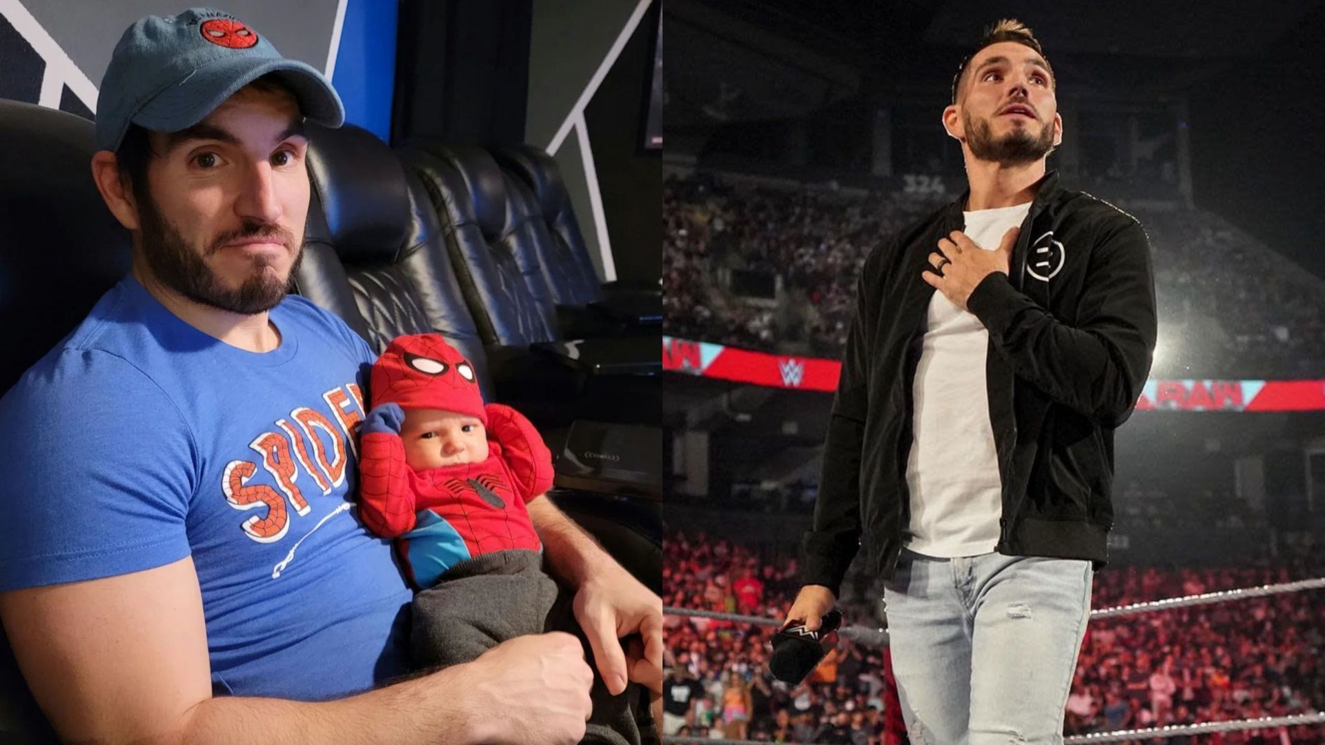 Johnny Gargano with his son