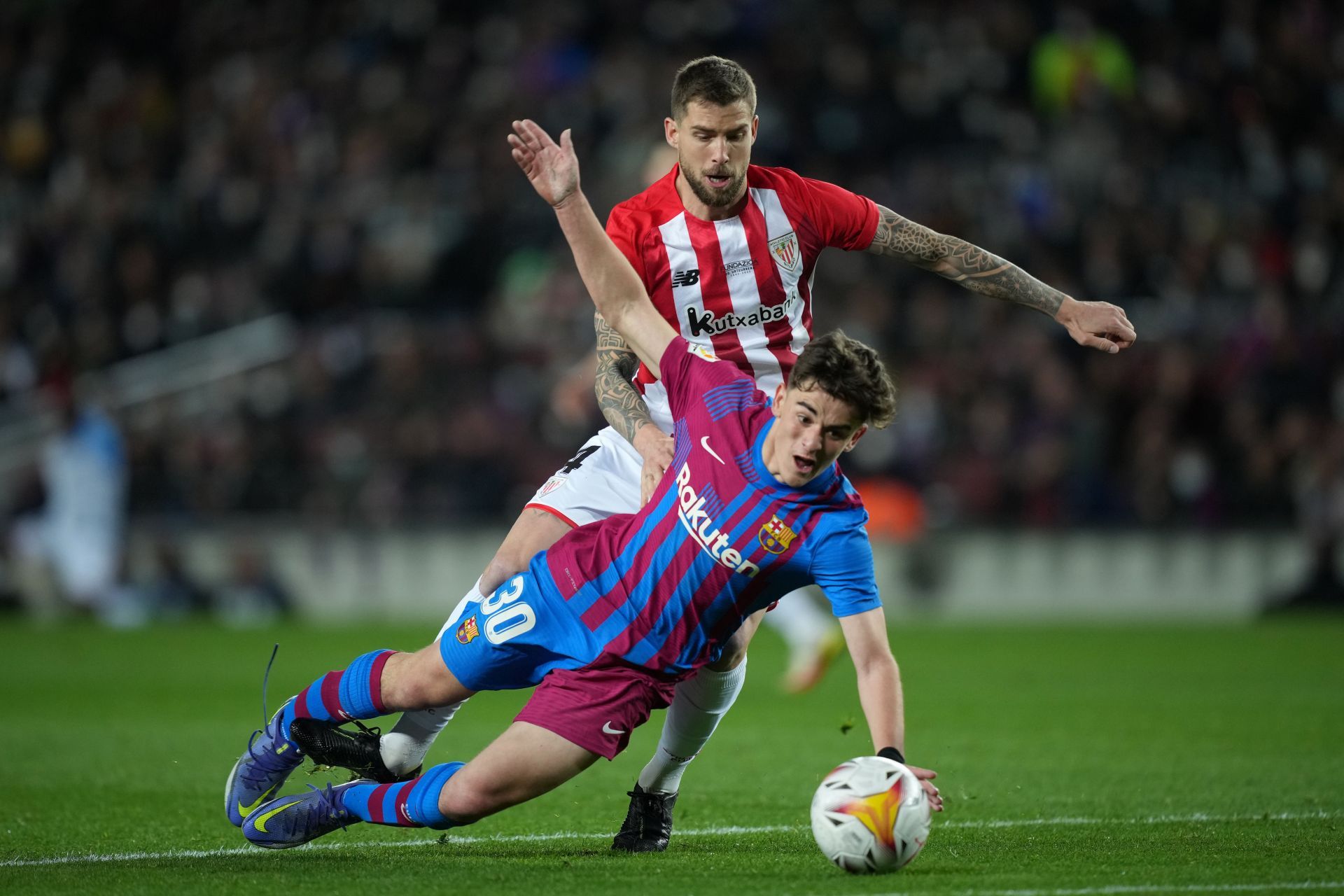 Martinez in action against Barcelona last season.