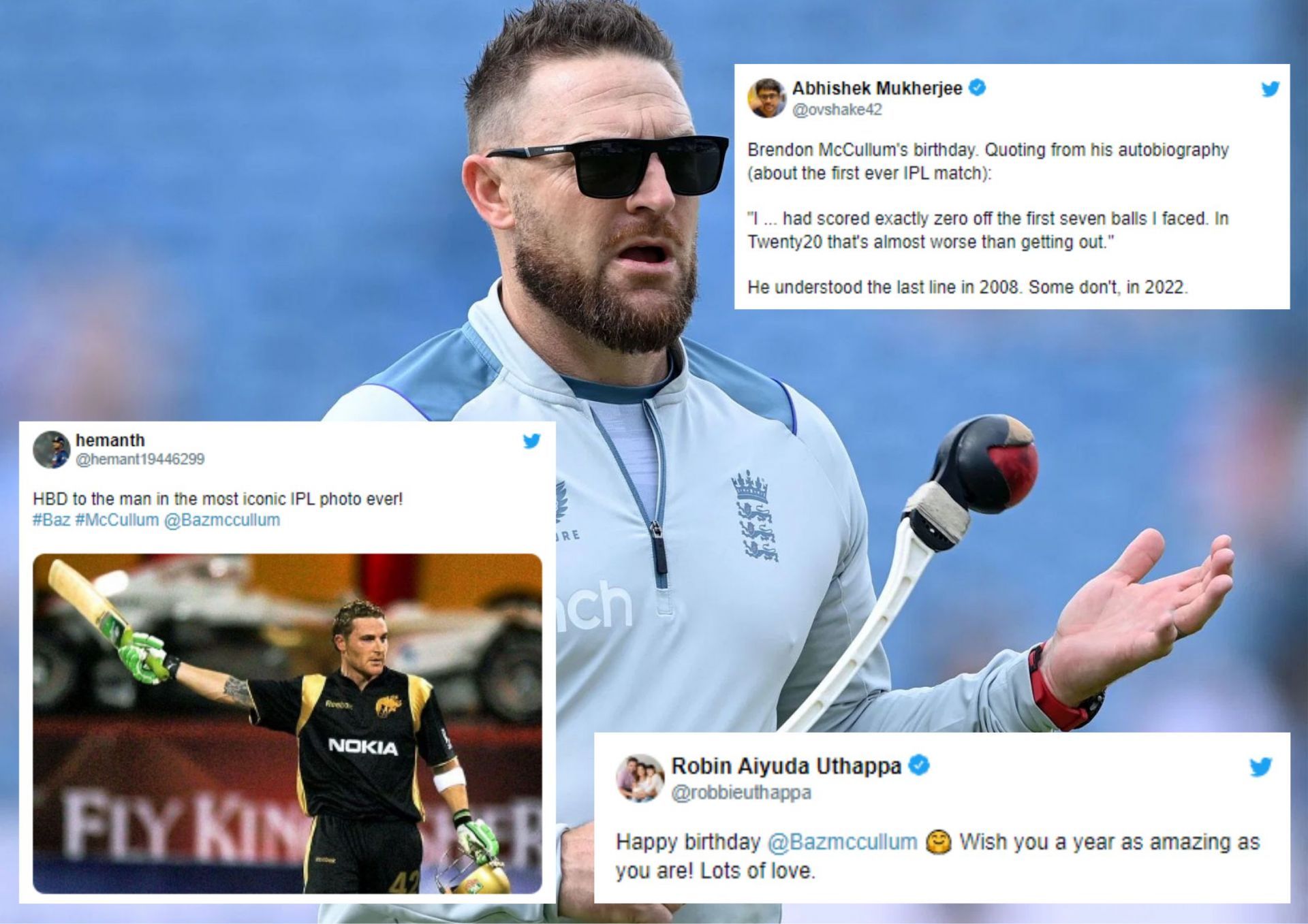 Twitterati showered wishes on Brendon McCullum, who turned 41 today!