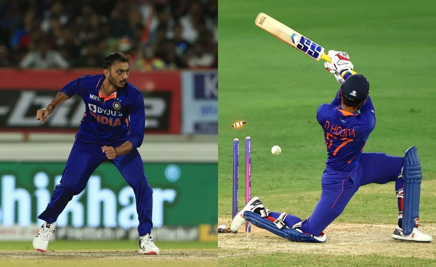 Axar Patel (left) and Deepak Hooda. Pics: Getty Images