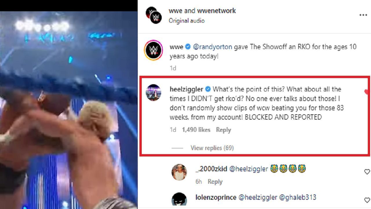 Dolph Ziggler goes nuclear in the comment section.