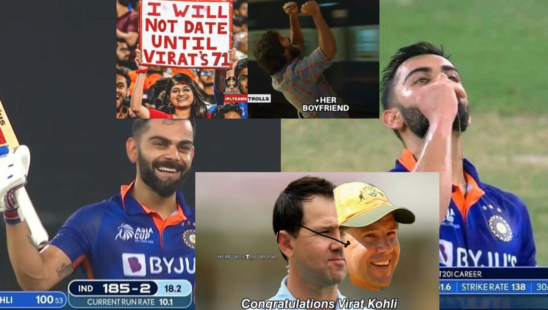 Fans react after Kohli brings up his  71st international century