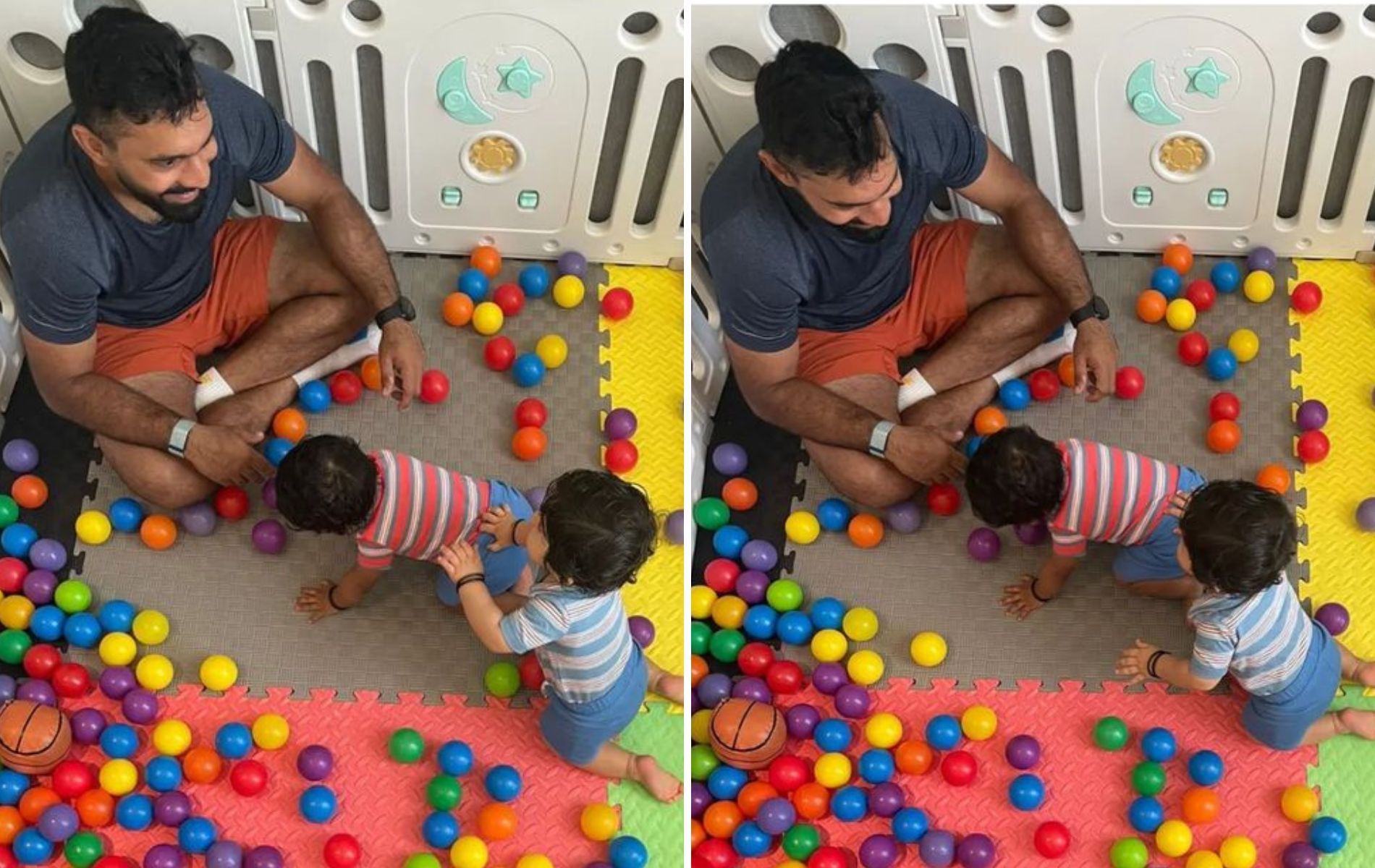 Dinesh Karthik with his twins. (Pics; Instagram)