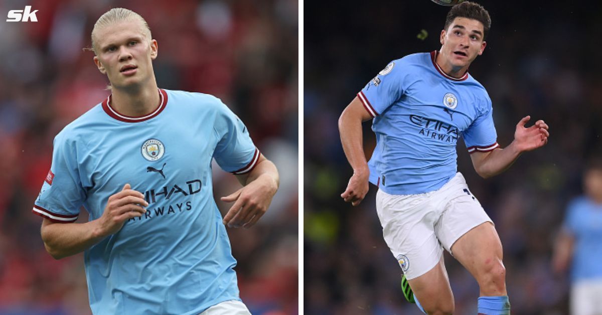 Both Erling Haaland and Julian Alvarez joined Manchester City this summer.