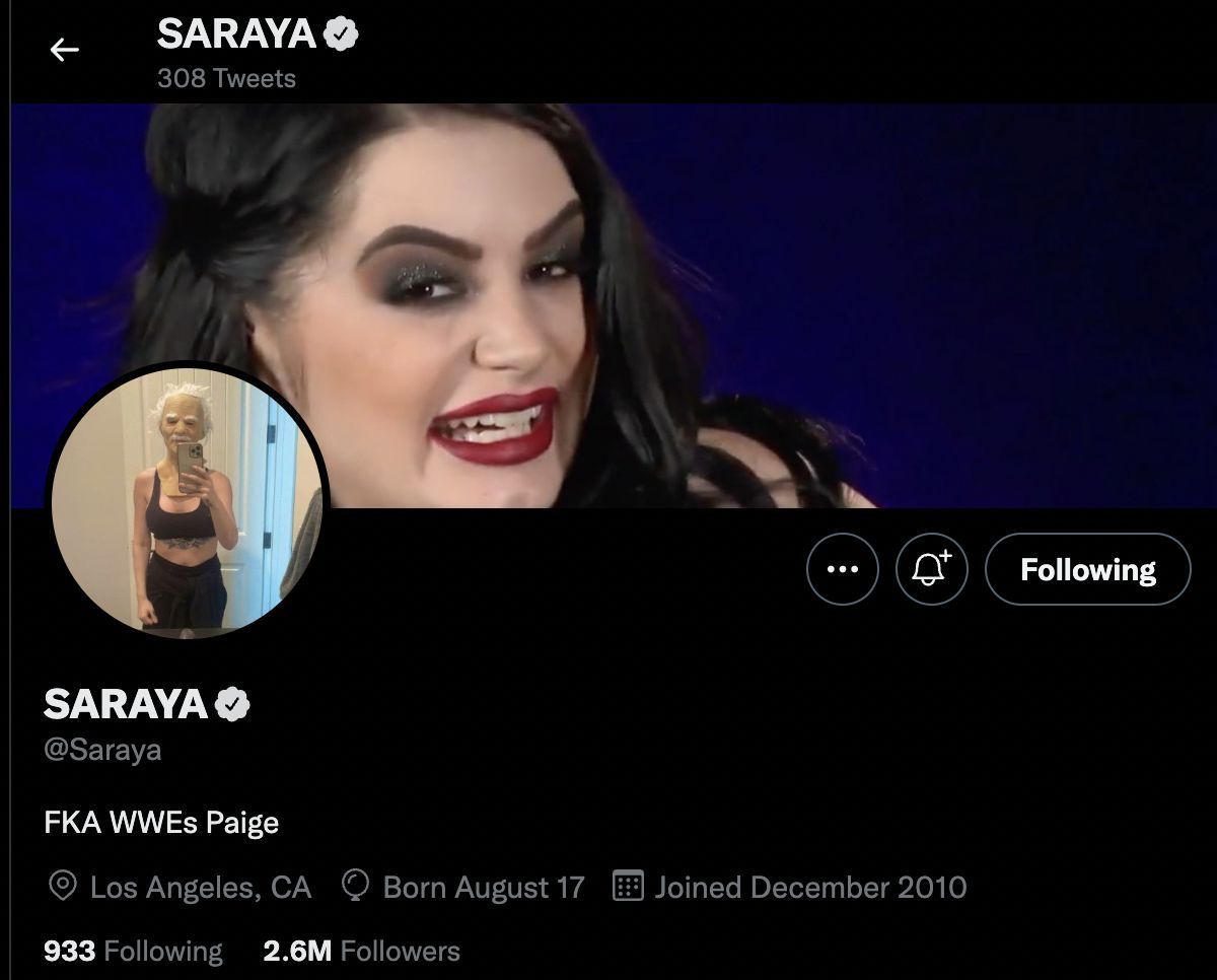 The multi-time Women's Champion changed her Twitter handle to her real name 'Saraya'