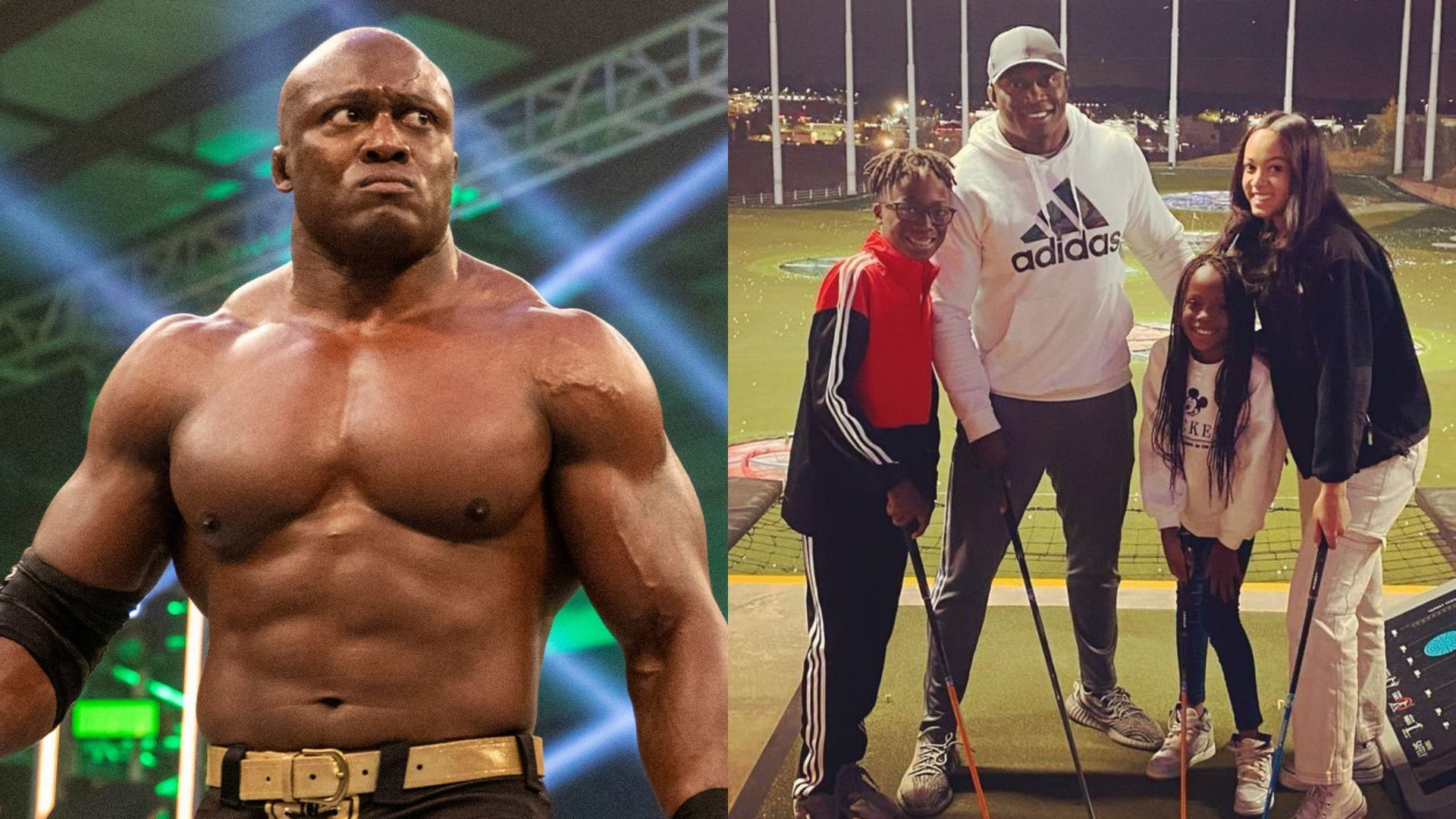 Bobby Lashley with his three children