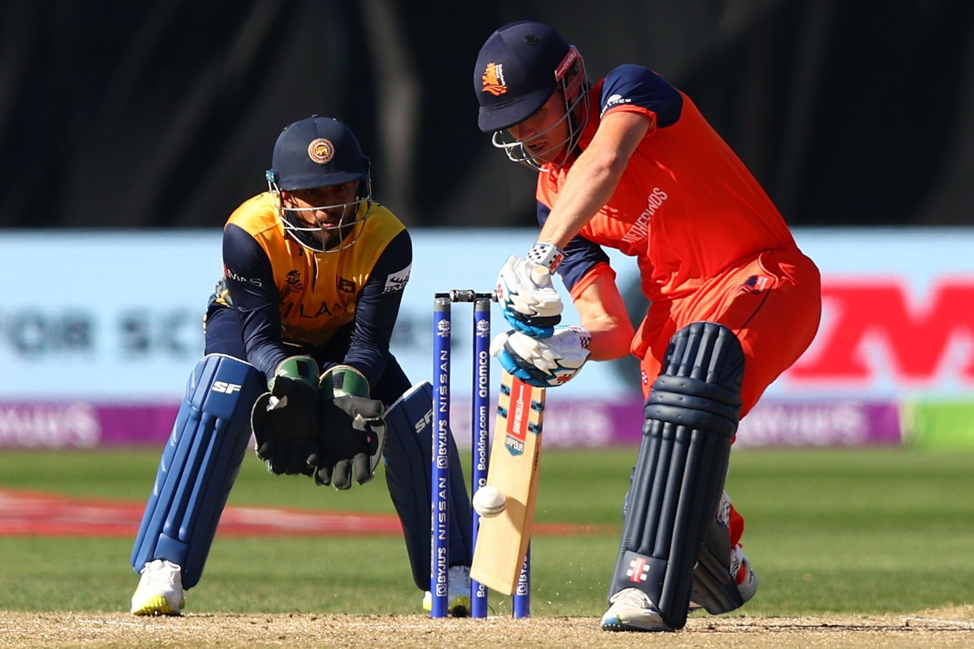 Netherlands qualified for the Super 12 stage despite losing to Sri Lanka. [P/C: T20 World Cup/Twitter]