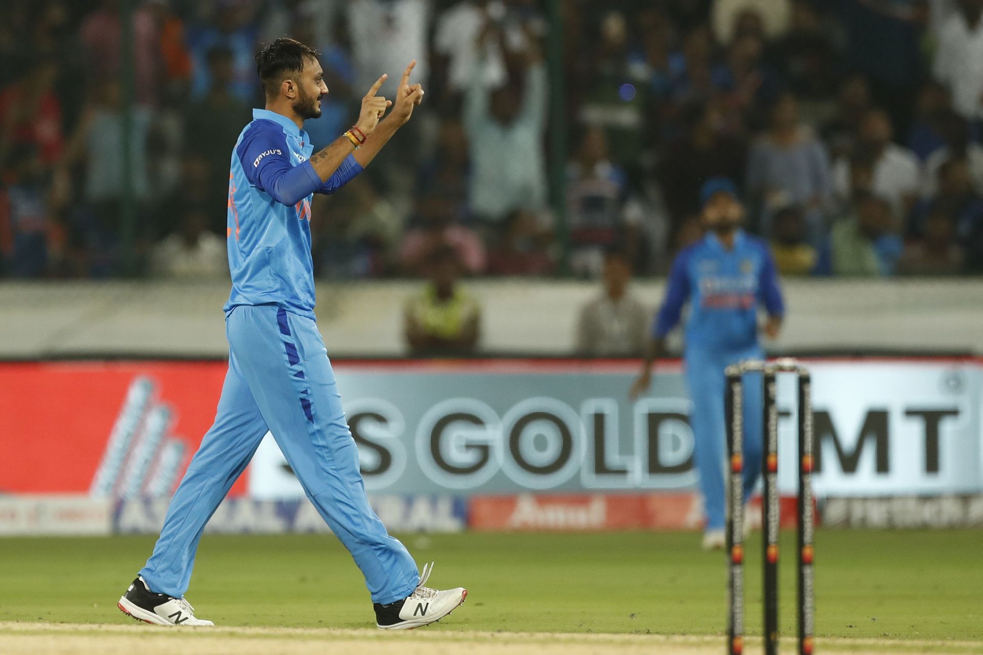 Axar Patel was included in the Indian squad as a like-for-like replacement for Ravindra Jadeja.