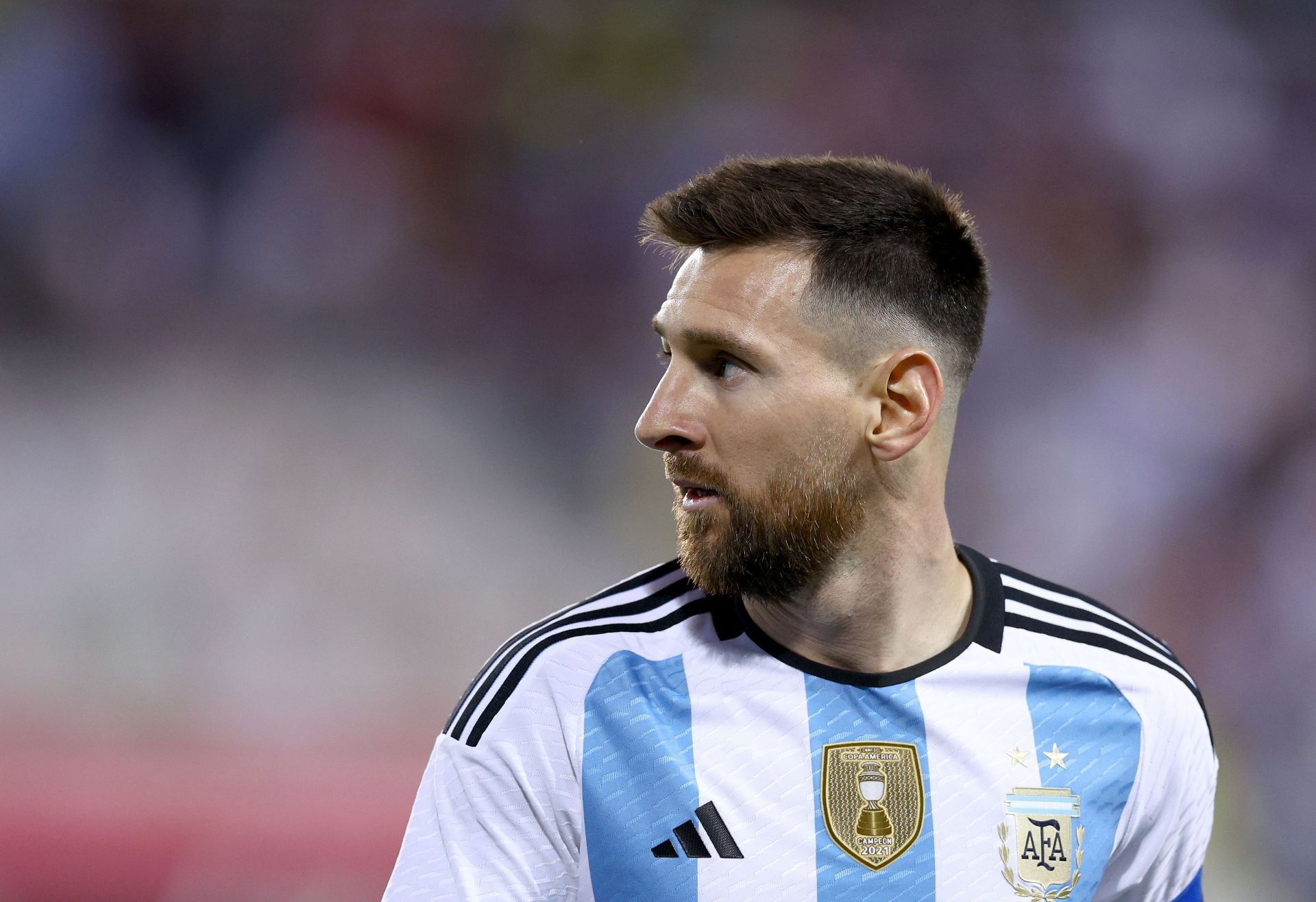 Lionel Messi in action for Argentina