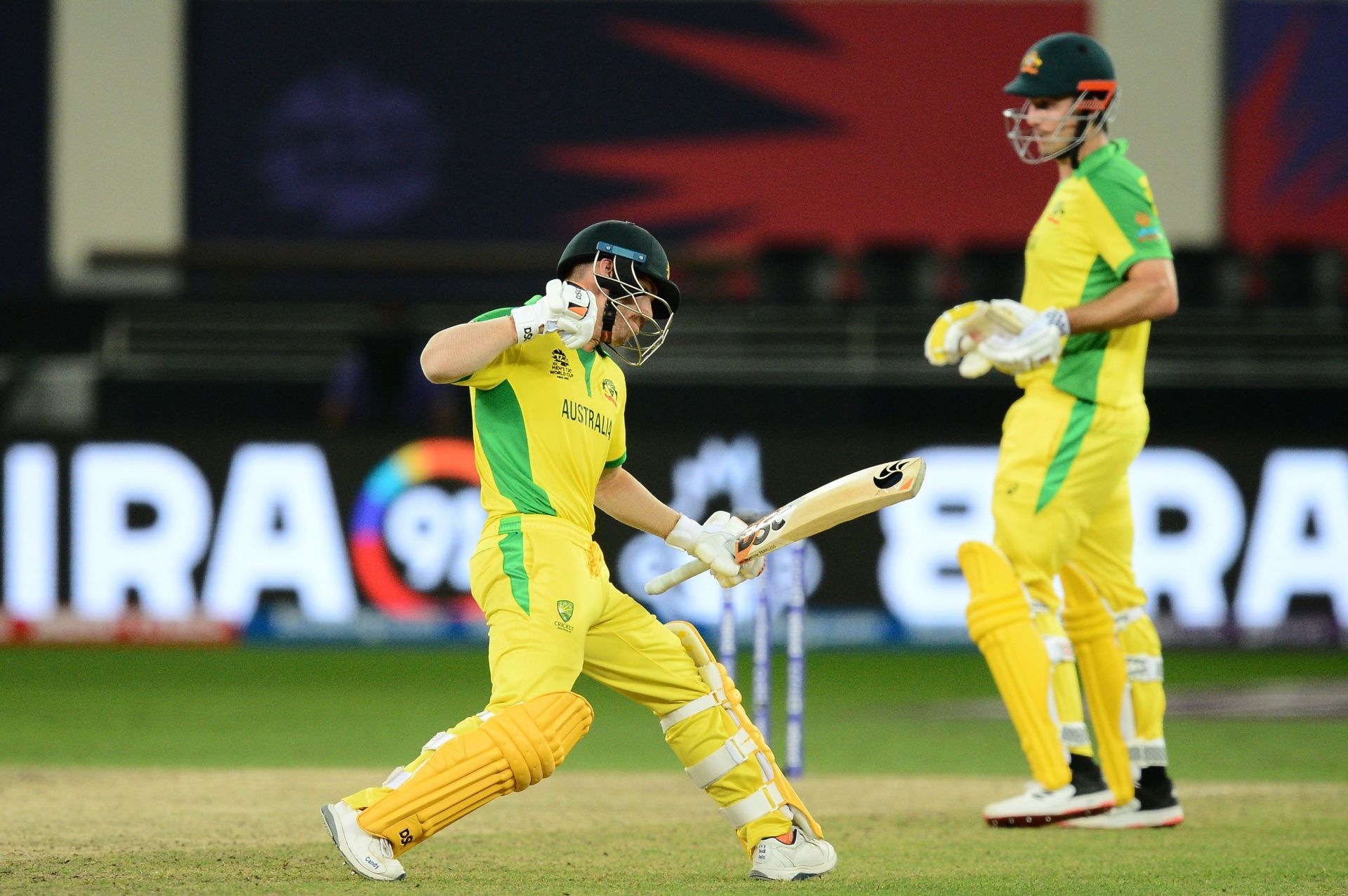 David Warner (left) was the Player of the Tournament during the T20 World Cup last year. Pic: Getty Images