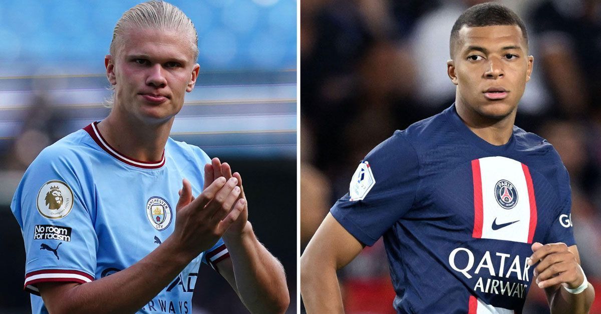 PSG star Kylian Mbappe and Manchester City striker Erling Haaland