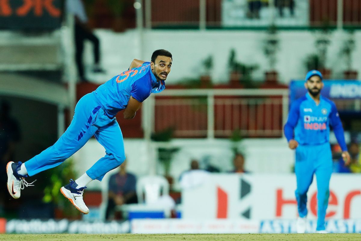 Harshal Patel picked up two wickets in the first T20I against South Africa. (Credits: Getty)
