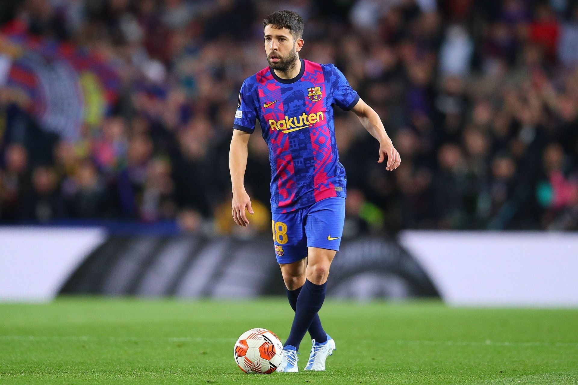 Jordi Alba in action against Eintracht Frankfurt