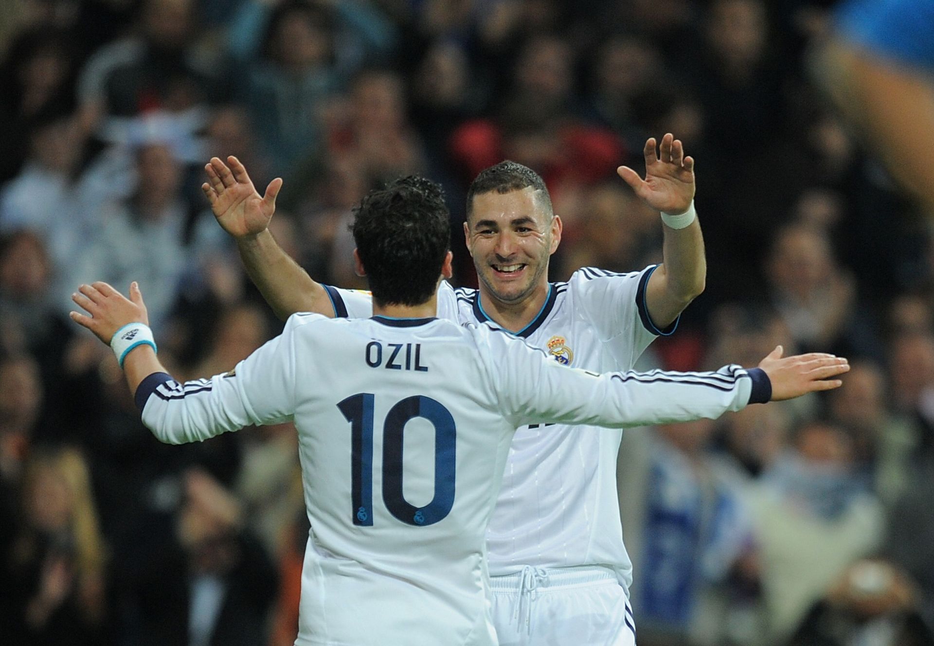 Mesut Ozil and Karim Benzema in action for Real Madrid