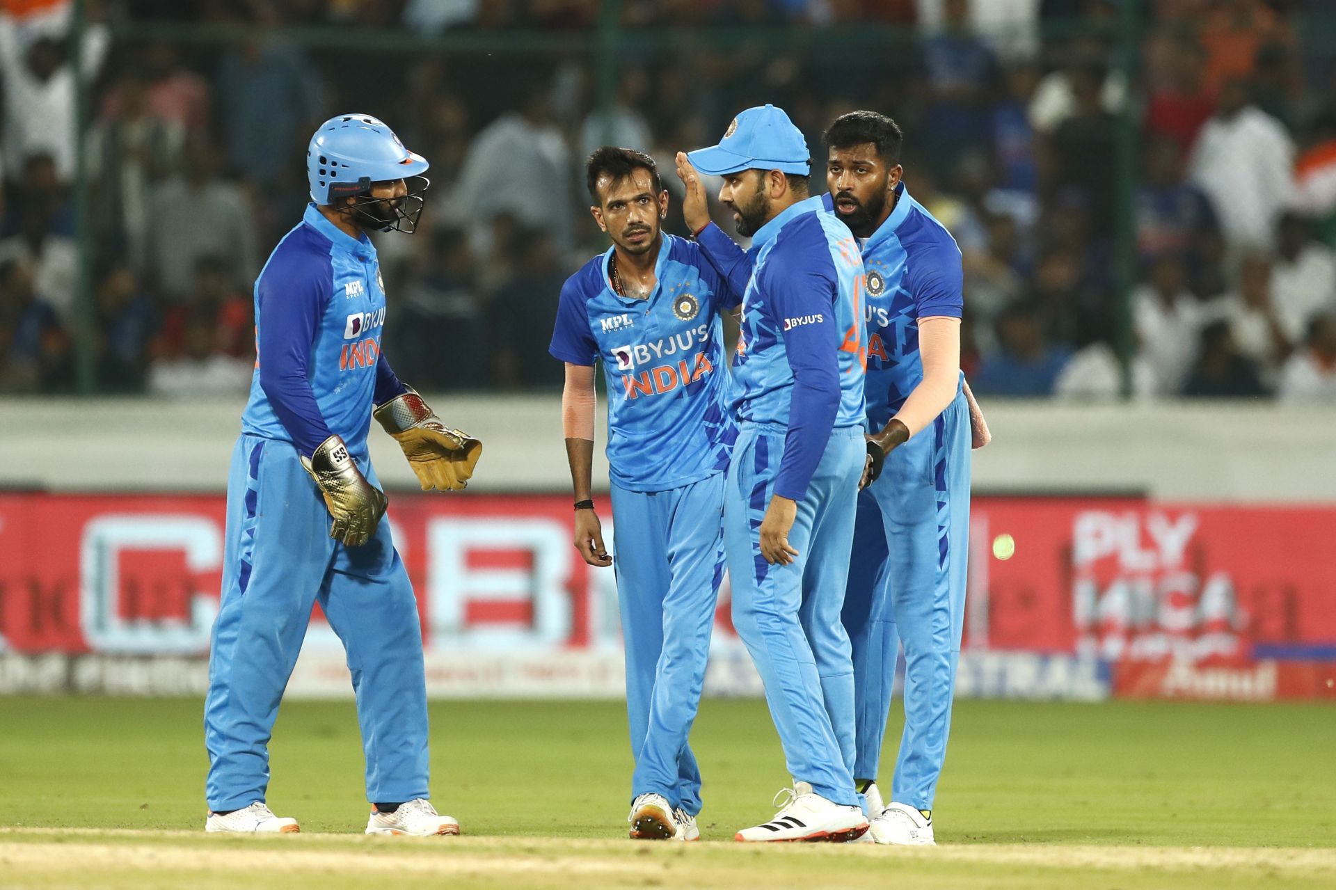 Yuzvendra Chahal during the T20I series against Australia. Pic: Getty Images