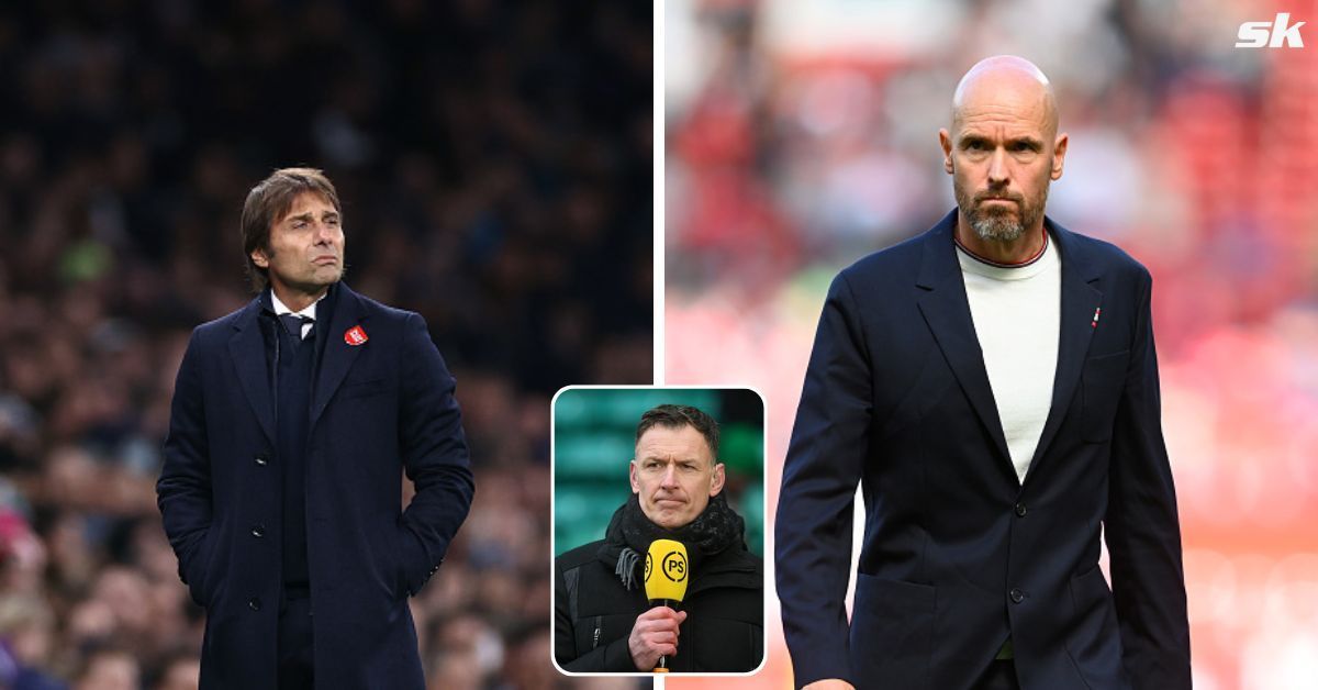 [L-to-R] Antonio Conte and Erik ten Hag; [inset] Chris Sutton.